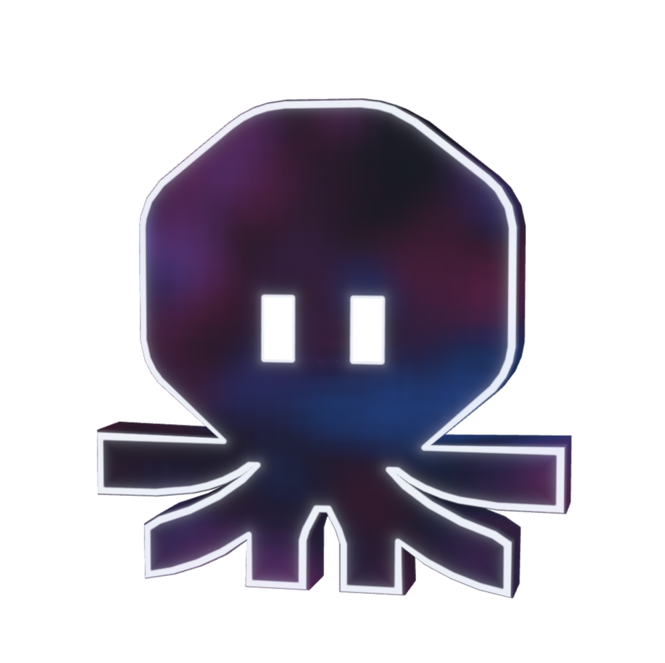 ZNTRX 3D logo containing glowing pink-and-blue pixelated liquid